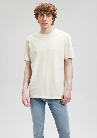 Mavi Bisiklet Yaka Bej Basic Tişört 066249-70072