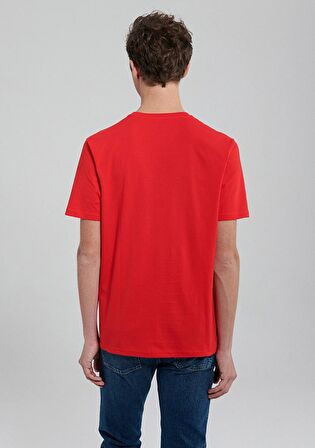 Mavi İstanbul Baskılı Kırmızı Tişört 067115-70471