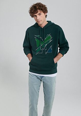 Mavi M Baskılı Yeşil Sweatshirt 0S10106-81570