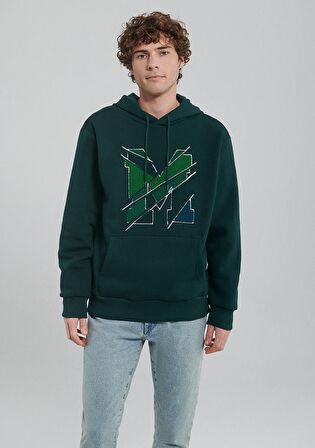 Mavi M Baskılı Yeşil Sweatshirt 0S10106-81570