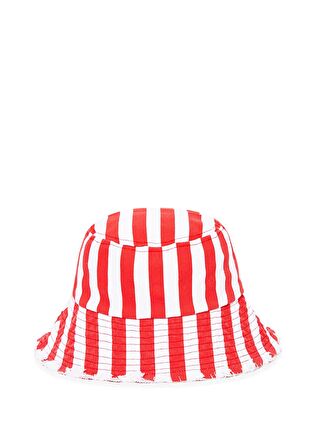 Mavi Kırmızı Çizgili Bucket Şapka 1912521-35686