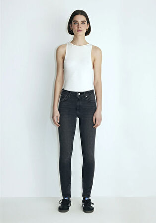 Tess M Girly Koyu Gri Jean Pantolon 100328-86444