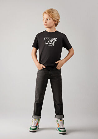 Erkek Çocuk Tom Sporty Jean Pantolon-Koyu Gri  | 7-8