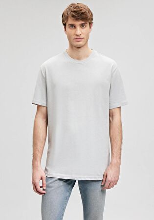 Mavi Bisiklet Yaka Gri Basic Tişört 0611824-70075