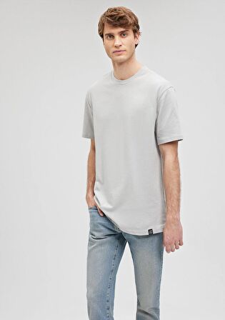 Mavi Bisiklet Yaka Gri Basic Tişört 0611824-70075