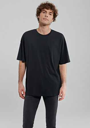 Mavi 2li Oversize Siyah Basic Tişört Seti 0612162-900
