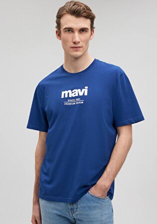 Mavi Logo Baskılı Lacivert Tişört 066849-70758