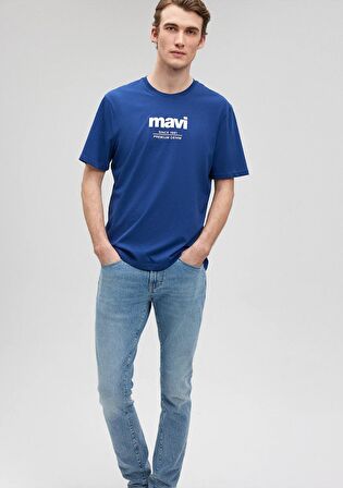 Mavi Logo Baskılı Lacivert Tişört 066849-70758
