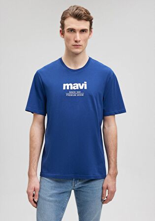 Mavi Logo Baskılı Lacivert Tişört 066849-70758