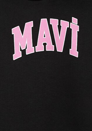 Mavi Logo Baskılı Kapüşonlu Antrasit Sweatshirt 7610035-70087