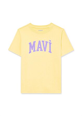 Mavi Logo Baskılı Sarı Tişört 7610109-71368