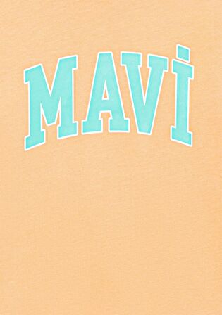 Mavi Logo Baskılı Turuncu Tişört 7610109-71124