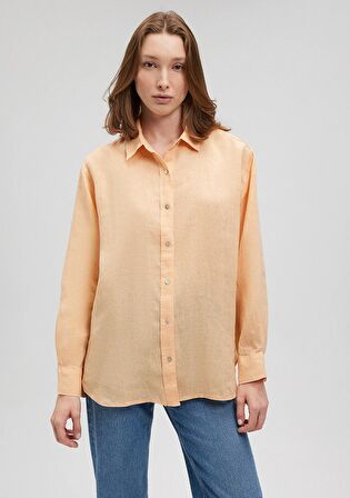 Turuncu Keten Gömlek 1210747-71219