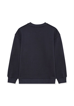 Organik Pamuklu Antrasit Basic Sweatshirt 6S10043-70087