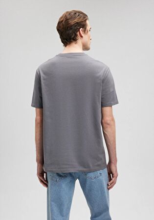 Mavi Bisiklet Yaka Gri Basic Tişört 066249-86569