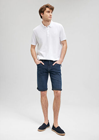 Nicholas Mavi Premium Gece Mavisi Jean Şort 0416087141