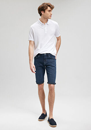 Nicholas Mavi Premium Gece Mavisi Jean Şort 0416087141