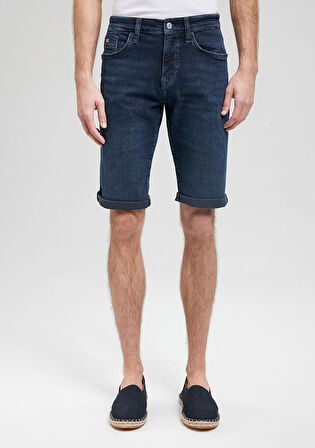 Nicholas Mavi Premium Gece Mavisi Jean Şort 0416087141