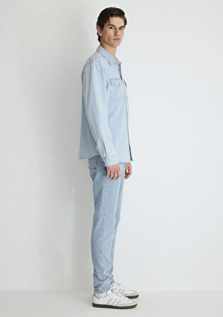 Ted Casual Açık Mavi Jean Gömlek 0210909-87153