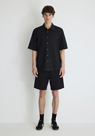 Benson Casual Koyu Gri Jean Gömlek 0210220-87154