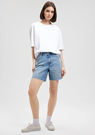Lidia All Blue Vintage İndigo Mavisi Jean Şort 1410145-87088