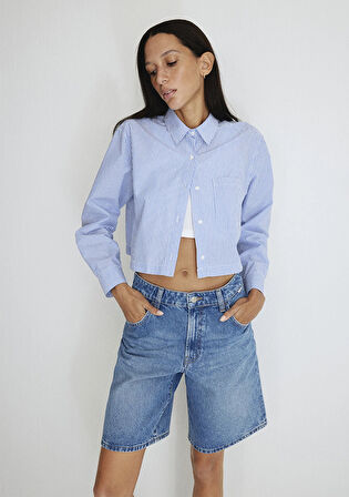 Melina All Blue İndigo Mavisi Jean Şort 1410144-87086