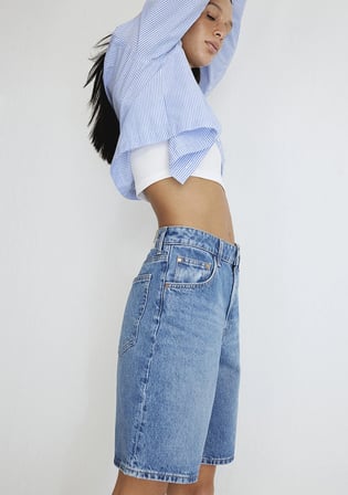 Melina All Blue İndigo Mavisi Jean Şort 1410144-87086