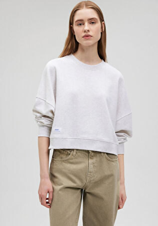 Bisiklet Yaka Gri Sweatshirt 1S10120-87033