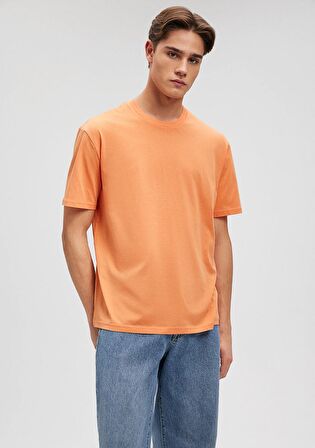 Mavi Sırt Baskılı Turuncu Tişört 0612059-71421