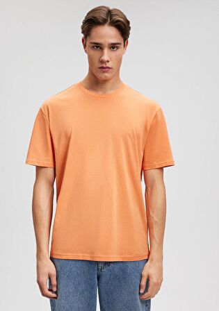 Mavi Sırt Baskılı Turuncu Tişört 0612059-71421