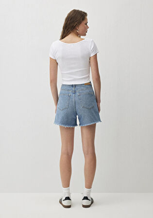 Millie 90lar Koyu Mavi Jean Şort 1458987073