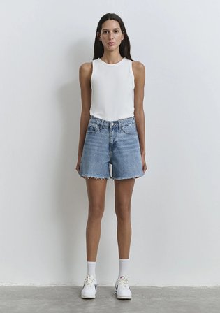 Millie 90lar Indigo Mavisi Jean Şort 1458987073