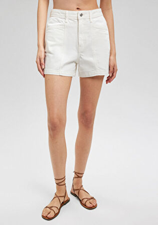 Nova Akdeniz Beyaz Jean Şort 1410120-87092