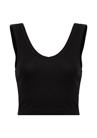 Mavi V Yaka Siyah Basic Atlet 1612375-900