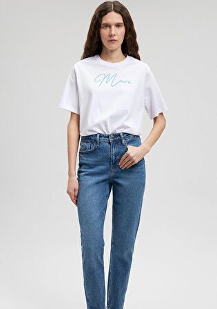 Mavi Logo Baskılı White Tişört 1612419-620
