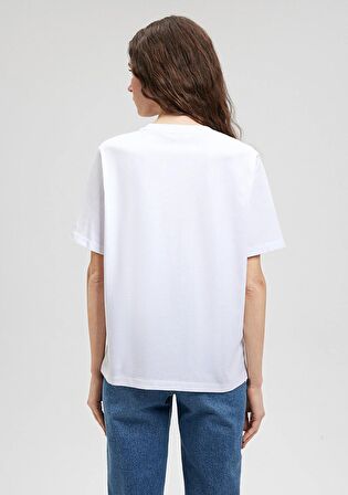 Mavi Logo Baskılı White Tişört 1612419-620