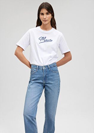 Mavi Jeans Baskılı Beyaz Tişört 1612421-620