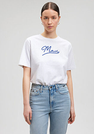 Mavi Jeans Baskılı Gri Tişört 1612421-87033