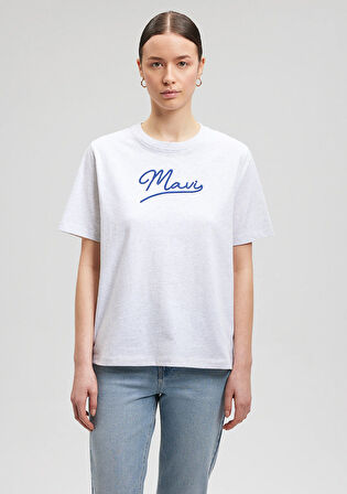 Mavi Jeans Baskılı Gri Tişört 1612421-87033