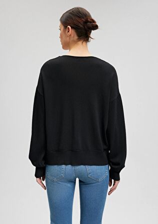 Mavi V Yaka Siyah Triko 1710456-900