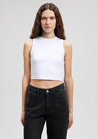 Mavi Beyaz Crop Top 1610786-620