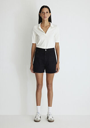 Verna 90lar Siyah Jean Şort 1410059-87084