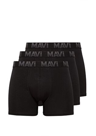 Mavi 3lü Siyah Basic Boxer Seti 0911504-900