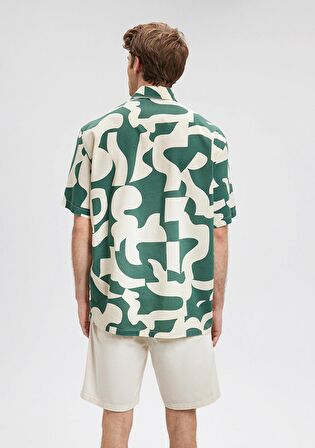 Baskılı Yeşil Gömlek 0210912-84660