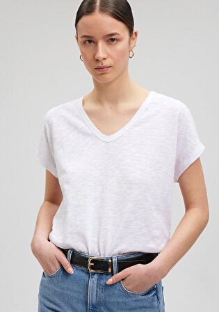 Mavi Beyaz Basic Tişört 1612380-620