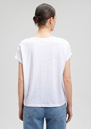 Mavi Beyaz Basic Tişört 1612380-620