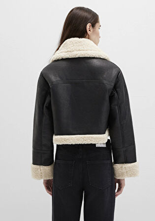 Siyah Suni Deri Ceket 1110462-900