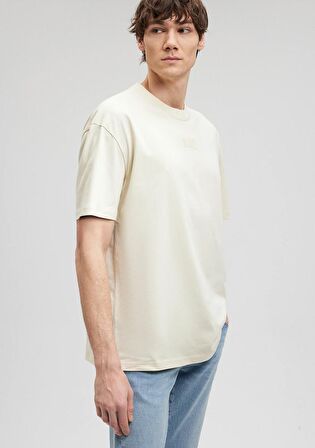 Mavi Baskılı Bej Tişört 0612063-70055