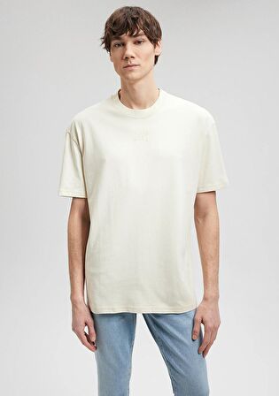 Mavi Baskılı Bej Tişört 0612063-70055