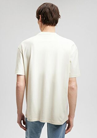 Mavi Baskılı Bej Tişört 0612063-70055